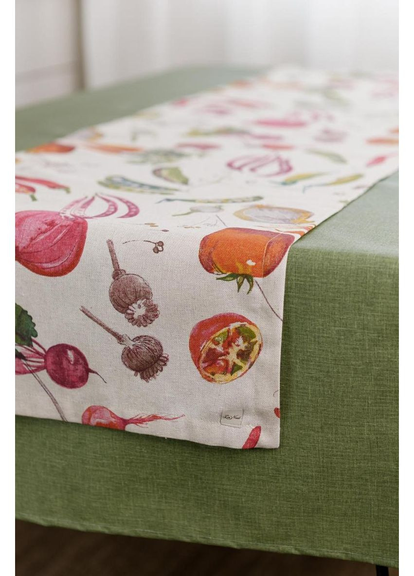 Ранер столовий Овочі 40х140 см текстильна доріжка для сервірування столу декор для дому ProDobro (369378156)