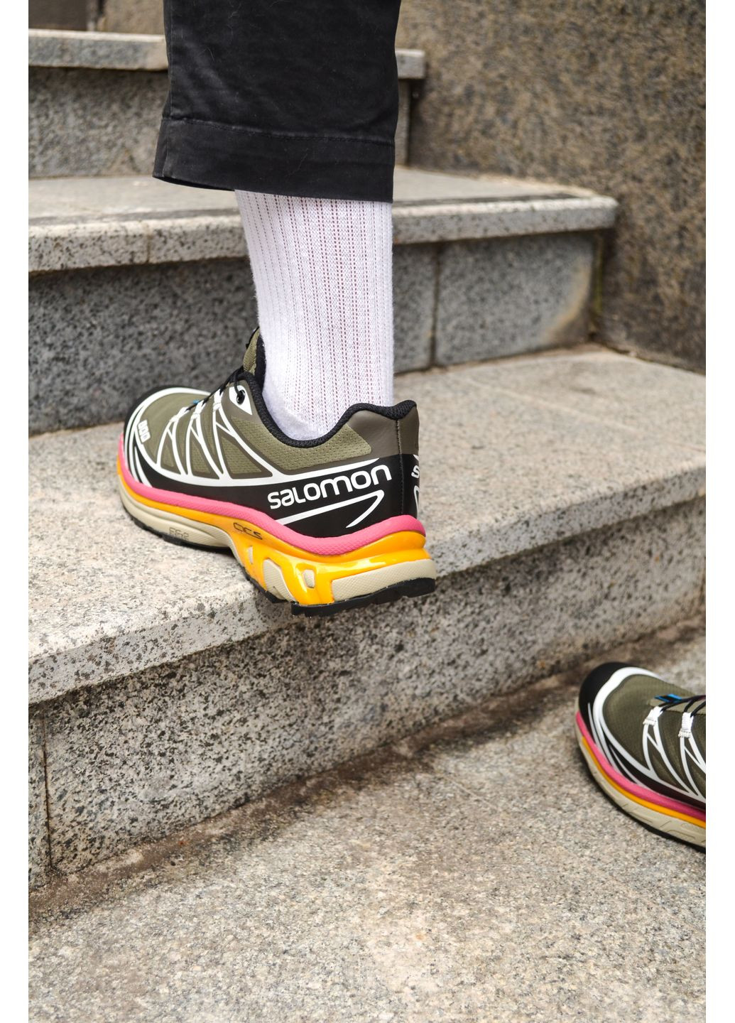 КРОССОВКИ ЖЕНСКИЕ SALOMON XT-6 GREY RED YELLOW САЛОМОН XT-6 No Brand серые демисезоны (367173616)