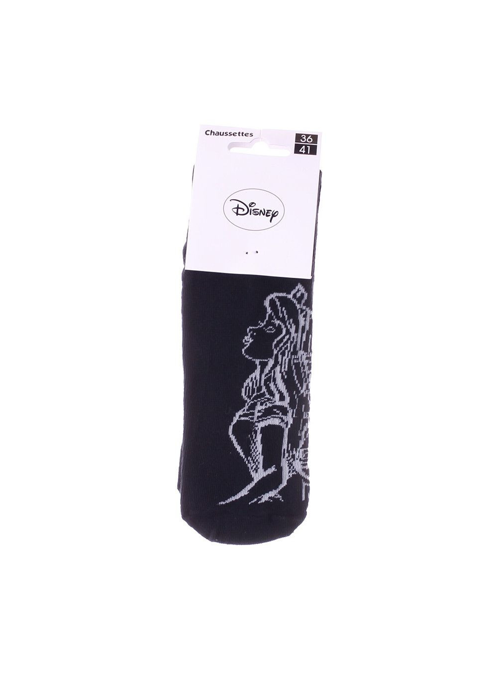 Чорні шкарпетки princess aurore 1-pack black gray Disney однотонні (333961530)