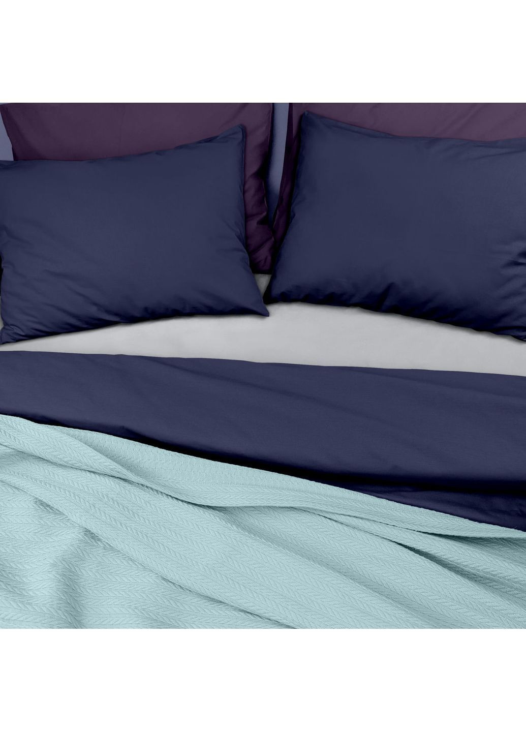 Плед-покрывало косичка 160х230 см Mint Knitted Braid Мятный Cosas (369668563)