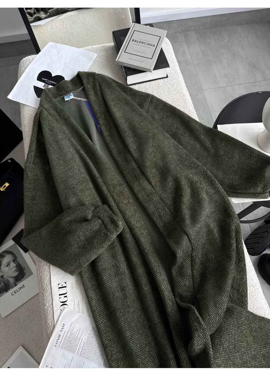 Оливковый (хаки) демисезонный кардиган KaraMix