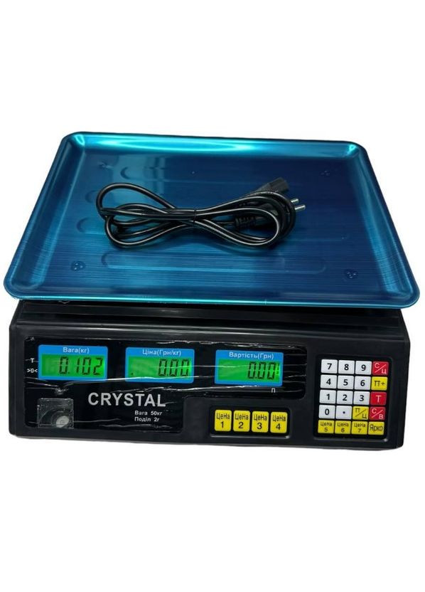 Товарные весы с памятью цен 50кг и калькулятором (1939653777) Crystal (328261787)
