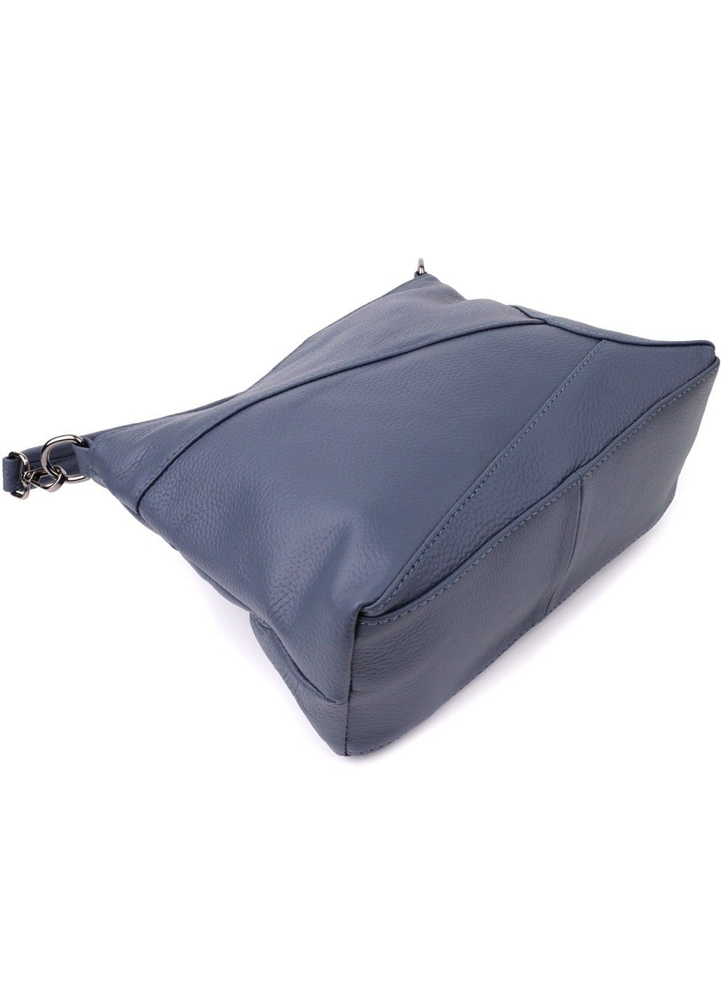 Практична жіноча сумка на два відділення з натуральної шкіри 23016 Синій Vintage (361401121)