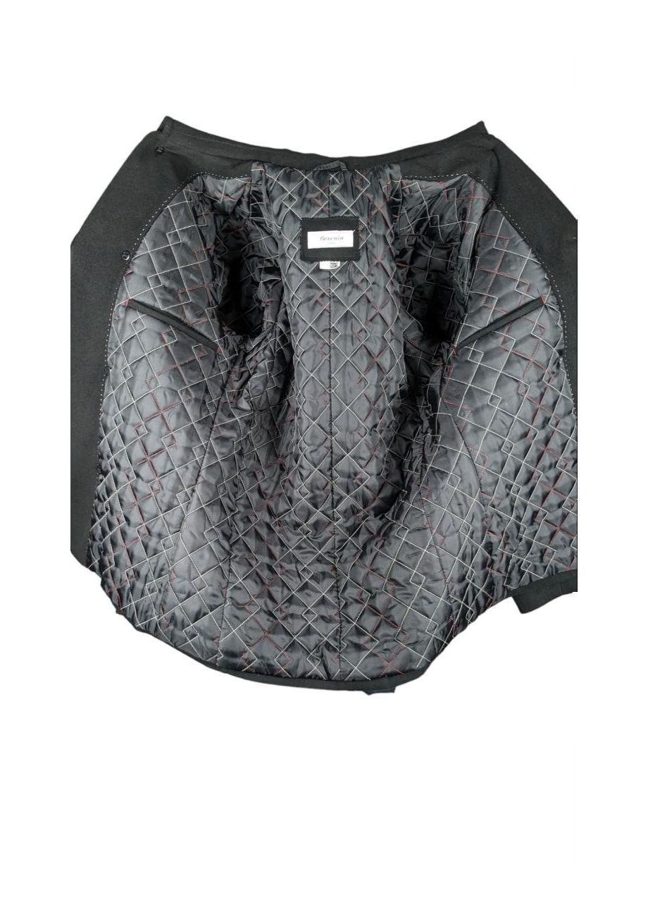 Черное демисезонное Полупальто мужское 25.10 межсезонное двухбортное зимнее черное Borenia