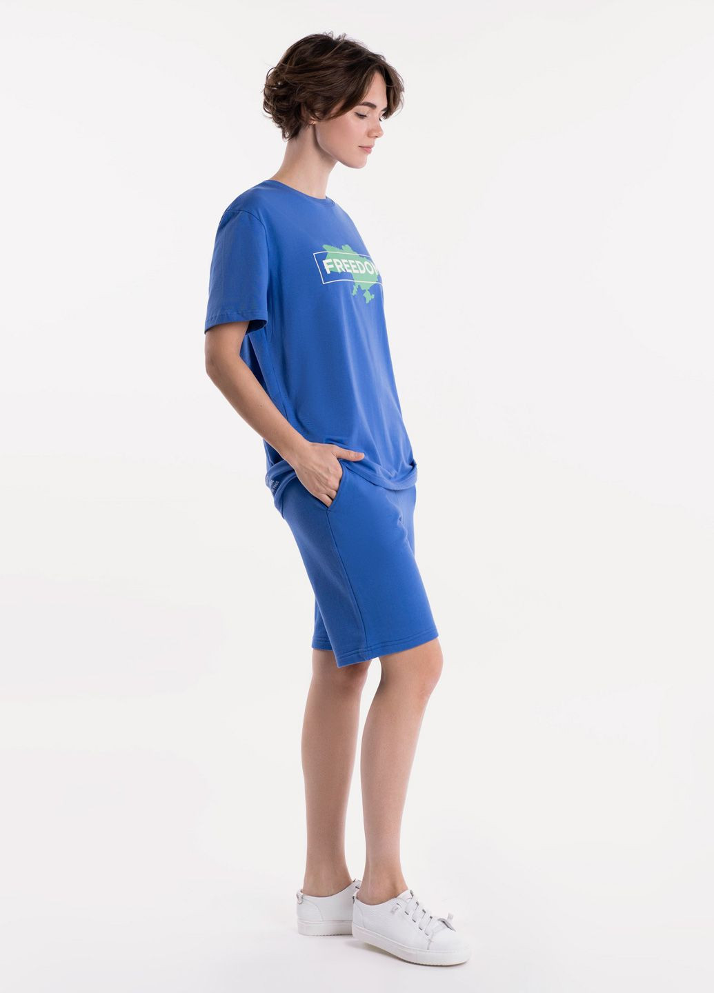 Спортивные шорты женские Freedom синие Arber Woman shorts w5 (282844908)
