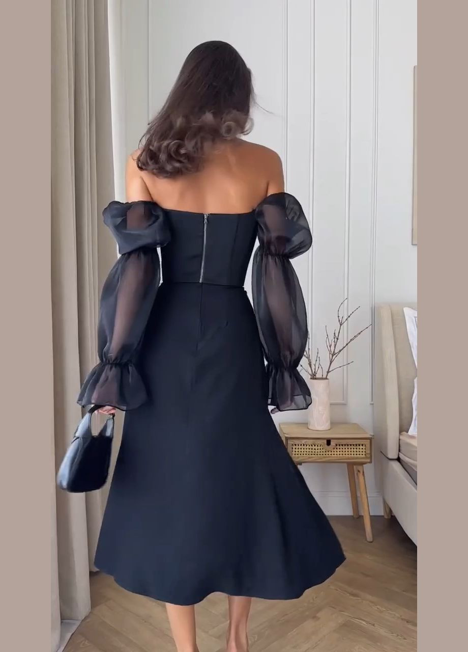 Жіночий костюм двійка топ + спідниця з розрізами MonCher (330983813)