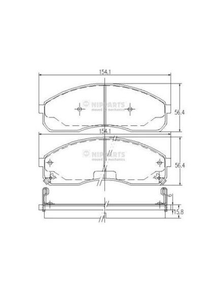 Тормозные колодки Nipparts (364834662)