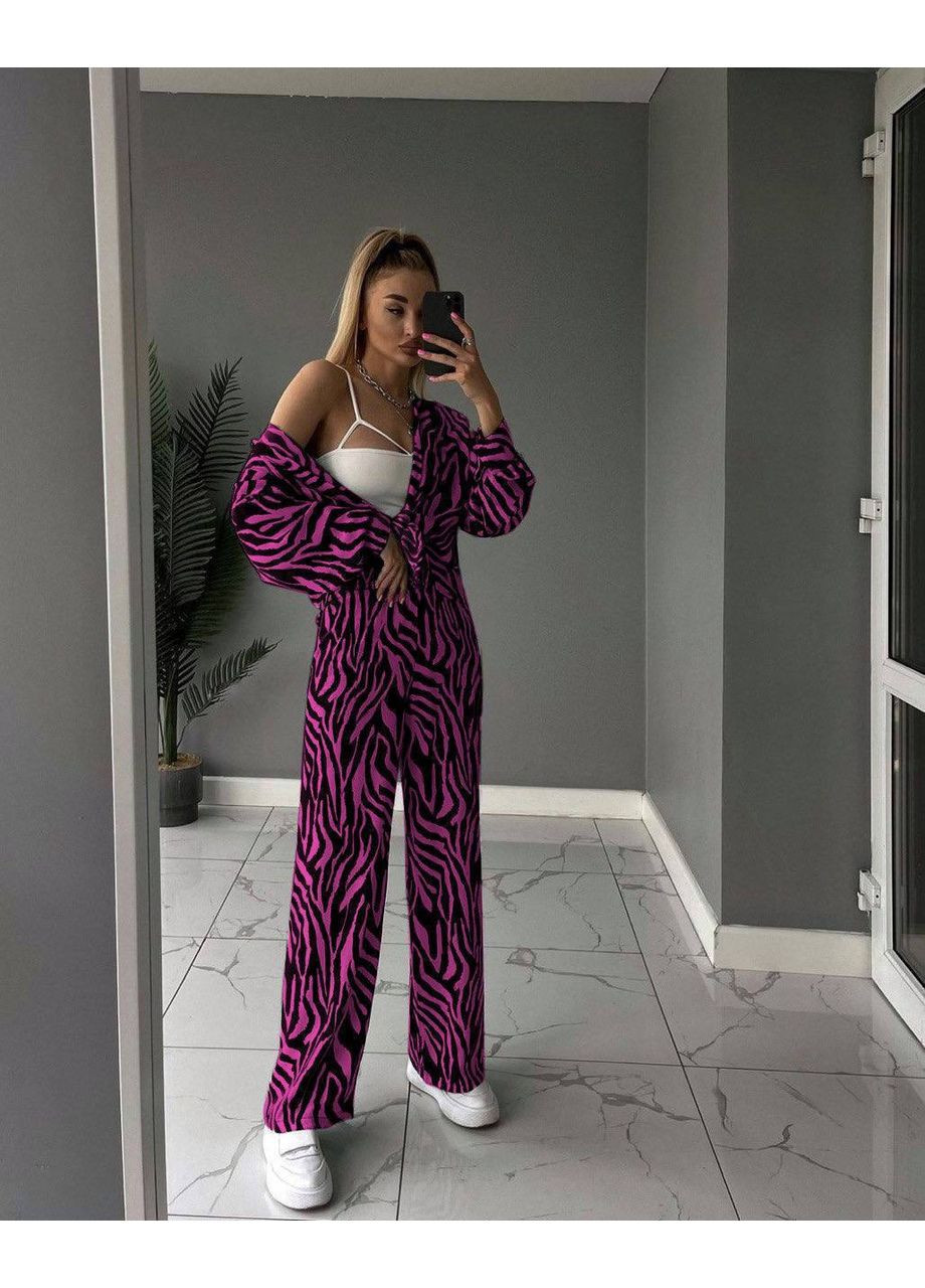 Жіночий костюм з принтом зебра No Brand (349513883)