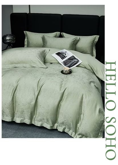 Комплект постільної білизни Євро Boutique Flowers Olive Soho (303402149)