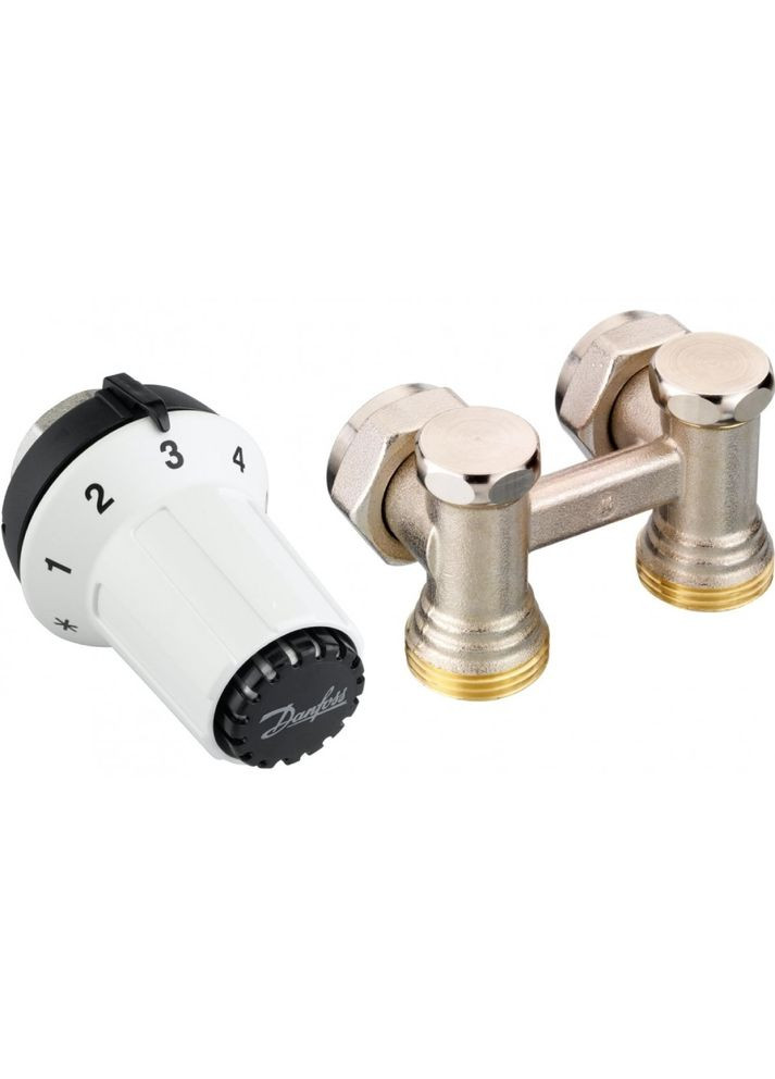 Комплект радиаторных терморегуляторов RAS-CK+RLV-KS 1/2" M30x1.5 угловой (013G5276) Danfoss (322937995)