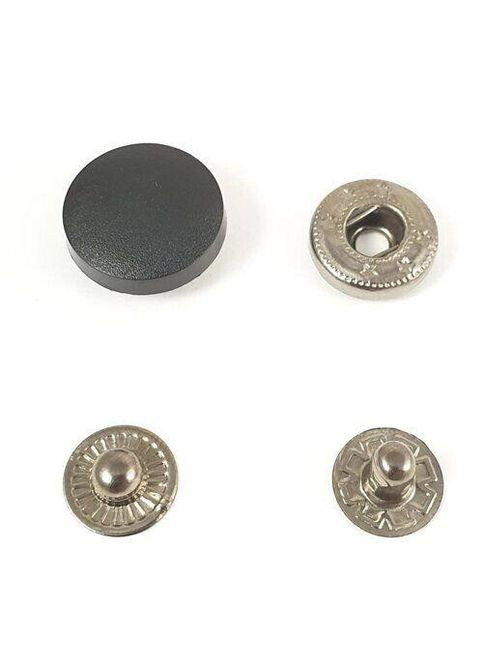 Кнопка Альфа 17мм Пластиковий капелюшок Чорний К (720шт) (00756) Plus-plus (353393112)