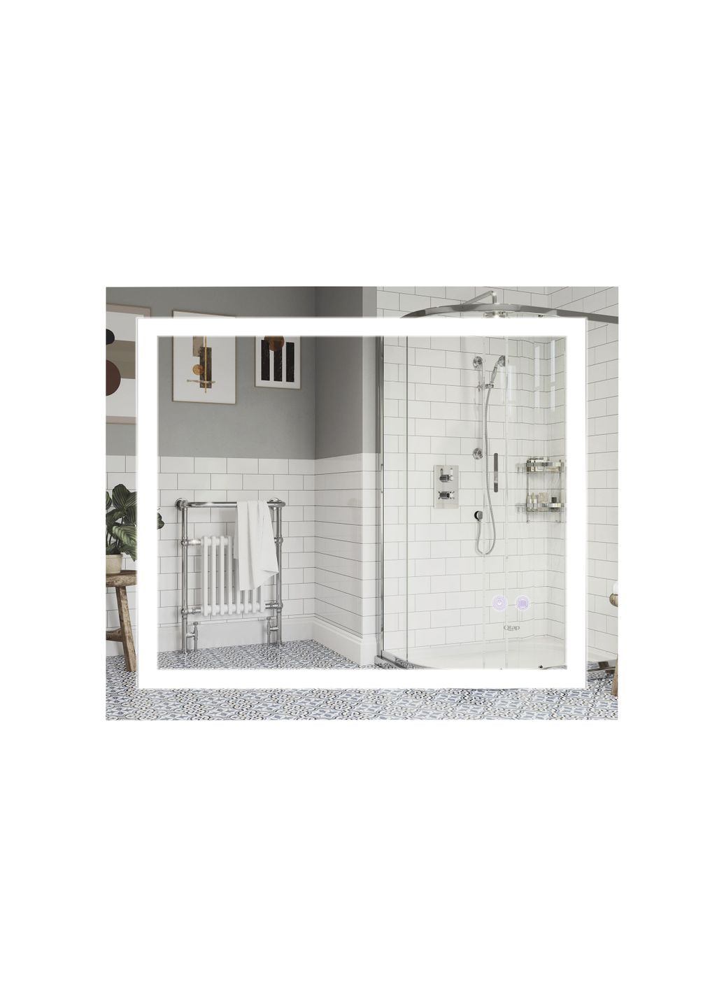 Дзеркало Mideya (MI1) 800х700 з LED-підсвічуванням Touch, з антизапотіванням, з димером QT2078NCF8070W Qtap MI8 (341326456)