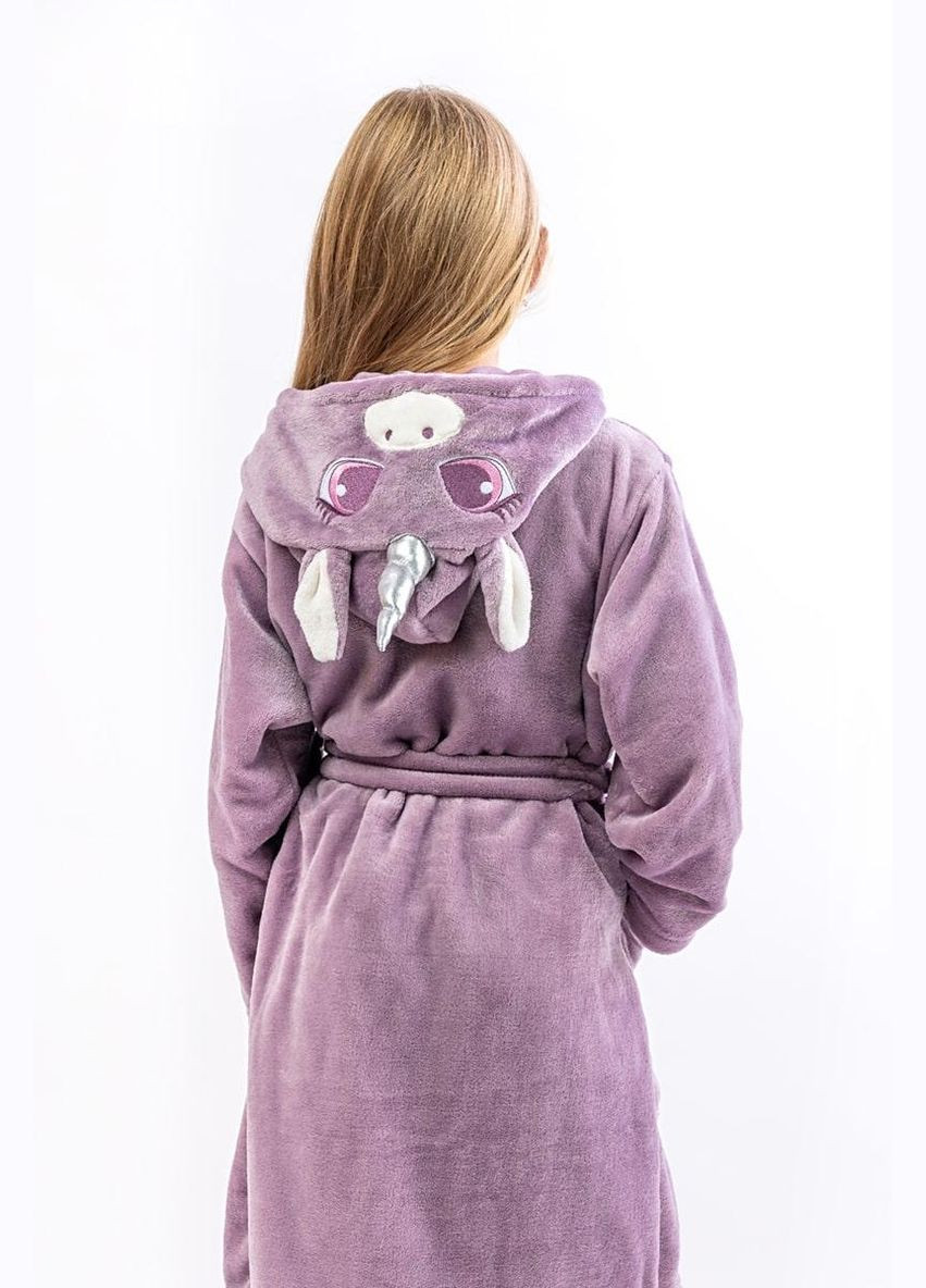 Теплий халат для дівчинки з капюшоном Одноріг Україна (307837836)