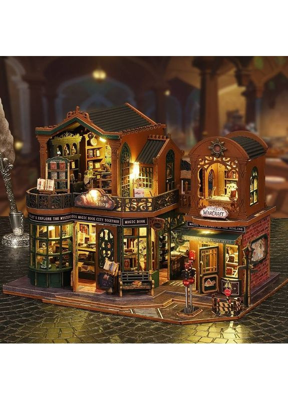 Румбокс Книжный магазин Сумерки Интерьерный конструктор A Twilight Book Mall Book Nook ES-017 + купол No Brand (362452819)