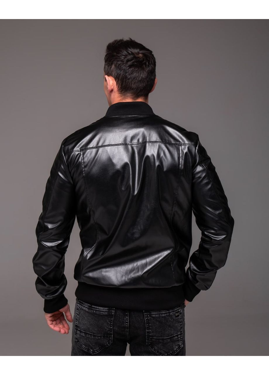 Черная демисезонная куртка бомбер мужская демисезонная No Brand