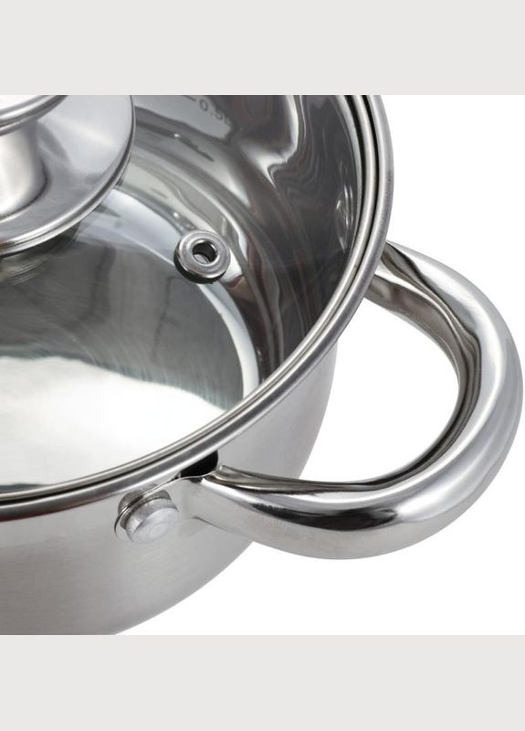 Кастрюля Casserole из нержавеющей стали 1100мл со стеклянной крышкой Ofenbach (372174224)