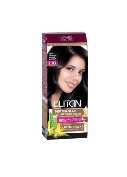 Фарба для волосся Елітан інтенсив №1.10 Чорний діамант 100 мл INTENSIVE (356698763)