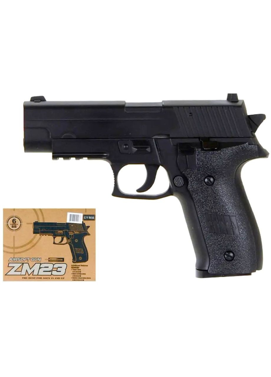 Дитячий пістолет металевий Sig Sauer ZM23 кульки 6 мм Чорний CYMA (364506809)