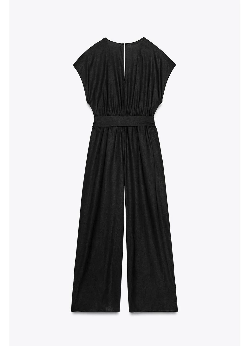 Довгий комбінезон з льону 8570/389 Zara чорний