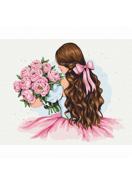 Картина за номерами Півонії в подарунок (BS53730) Brushme (370264655)