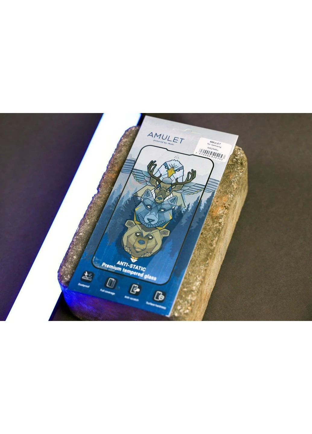 BOX 10 шт Защитное стекло AMULET 2.5D HD Antistatic for iPhone 12 Pro Max Черный iNobi (389370248)