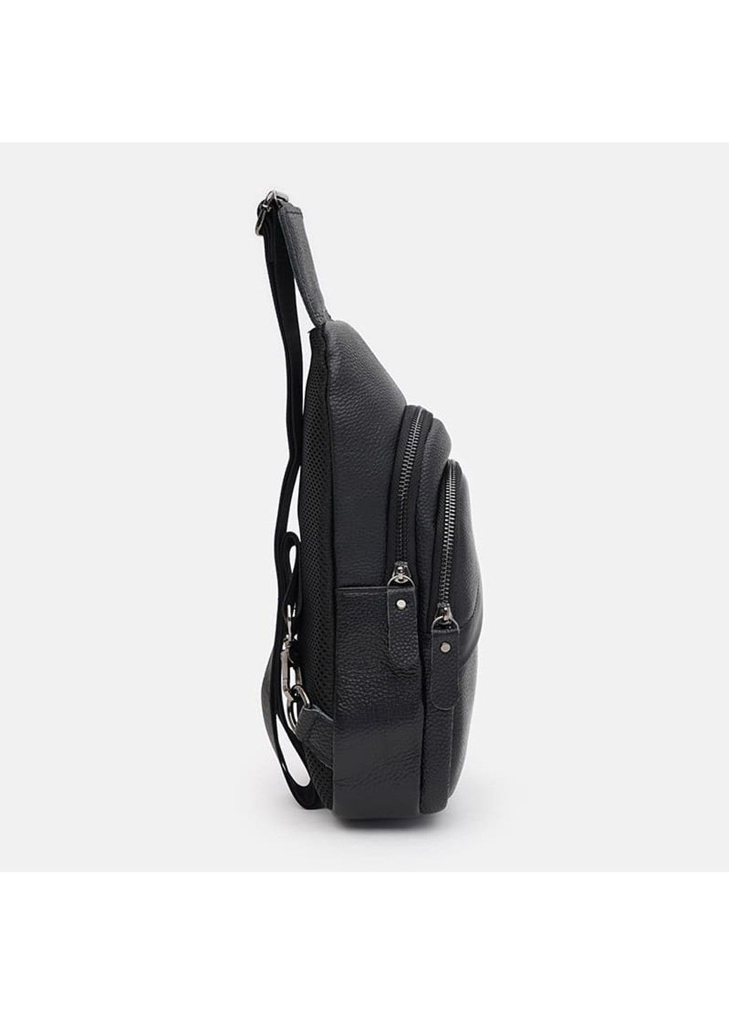Мужской кожаный рюкзак через плечо K1616D-black Borsa Leather (367992126)
