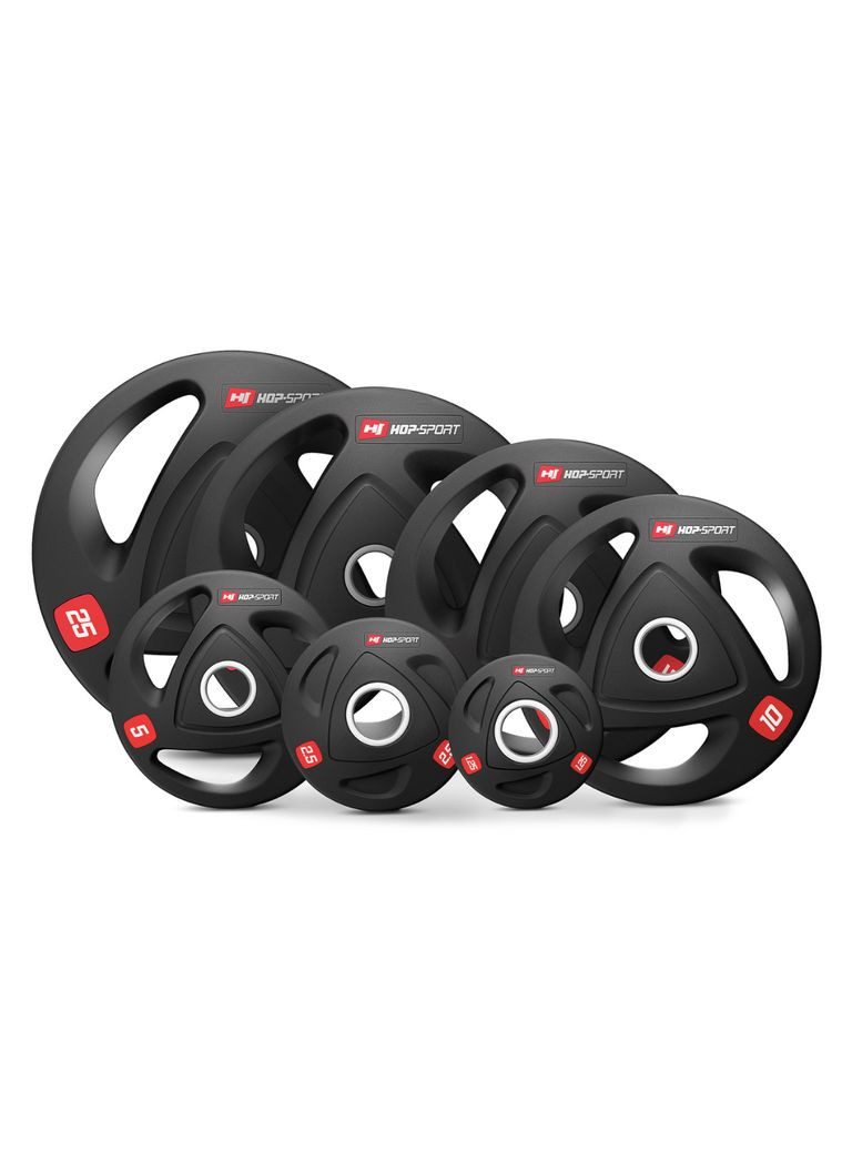 Набір олімпійський PRO 90кг з W-подібним грифом Hop-Sport (304266946)