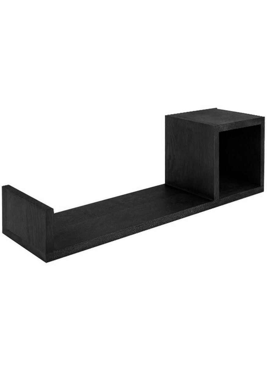 Настенная полка из дерева Банкерс правая венге (НСП-010012) No Brand (328076280)