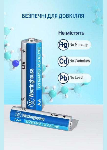 Батарейка Лужная Alkaline Dynamo AАA/LR03 1.5 V 4 шт/уп blister Westinghouse (301336284)