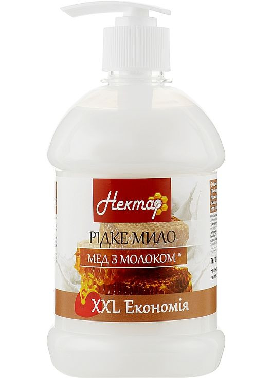 Жидкое мыло с дозатором "Мед с молоком" Нектар 500ml (239931-28421) Aqua Cosmetics (368626319)