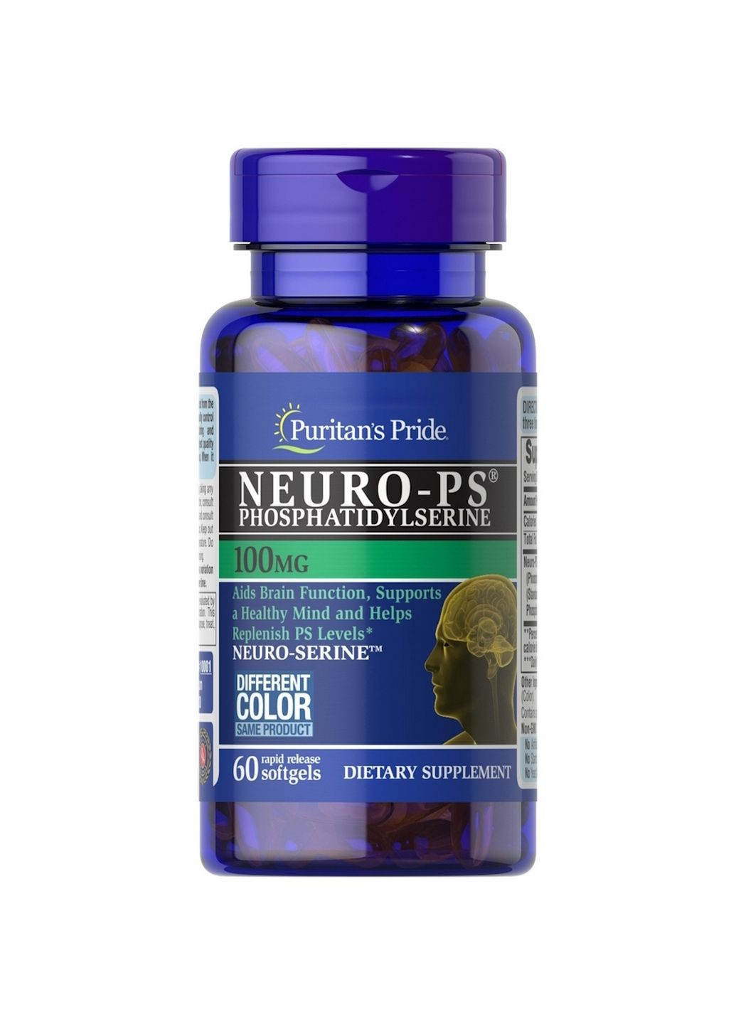 Натуральная добавка Neuro-Ps (Phosphatidylserine) 100 mg, 60 капсул Puritans Pride (294929977)