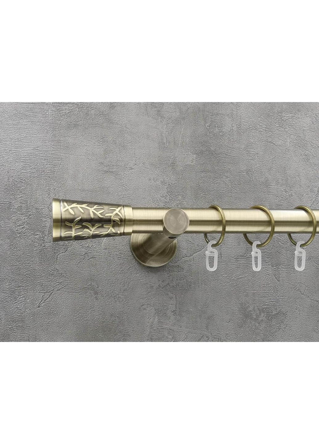 Карниз Севилья гладкая штанга одинарный универсальный 25 мм 160 см Антик Quadrum (352782885)