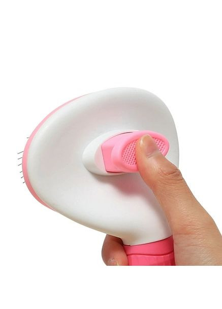 Щітка для видалення вовни і підшерстка у котів і собак Semi чесалка-пуходерка, що самоочищається 19 x 10 см, Pink Semi Line (324608866)