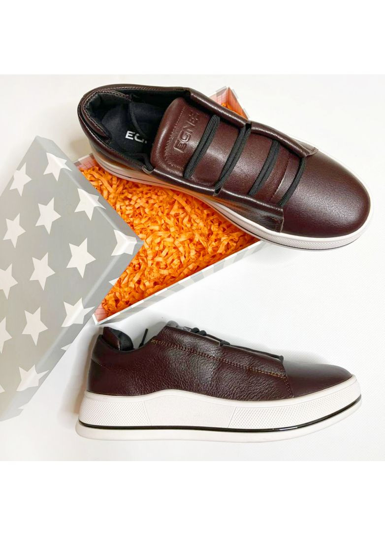 Темно-бордові кеди чоловічі шкіряні бордові демісезон. Fashion