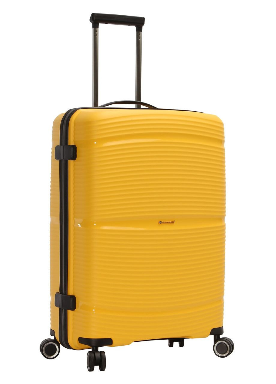 Чемодан Средний M Полипропилен 94103 Франция 65л 67х45х26см Желтый Snowball (297643879)
