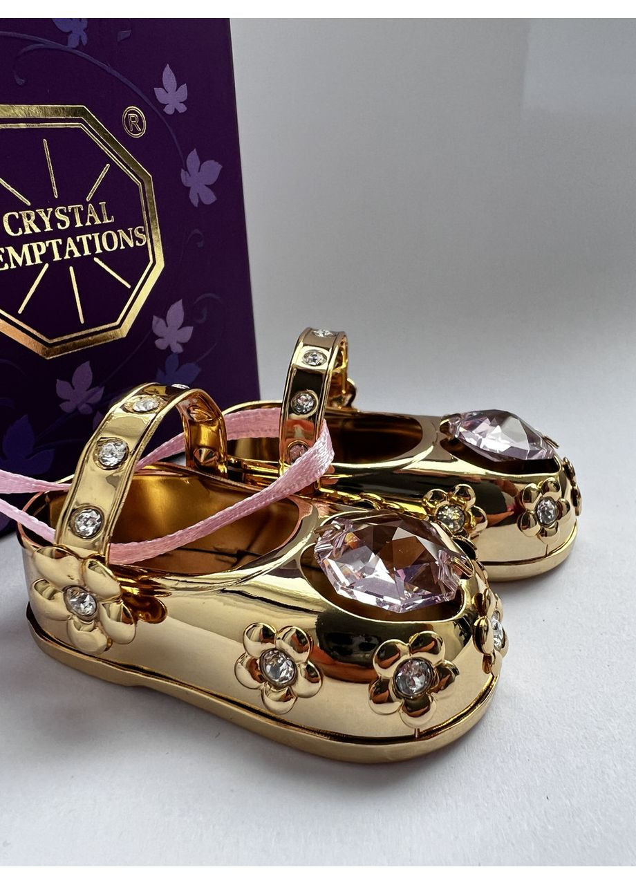 Фигурка с камнями Swarovski Башмачки для девочки 5,5 см 160572 Crystocraft (369155230)
