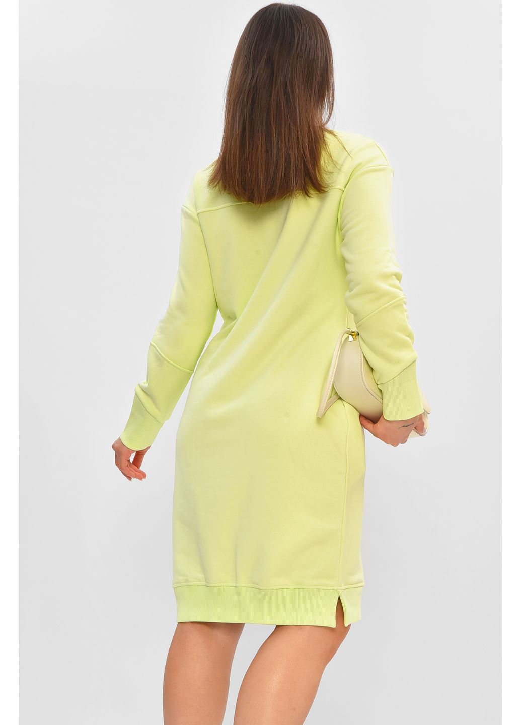 Салатова повсякденний сукня жіноча однотонна салатового кольору футляр Let's Shop однотонна