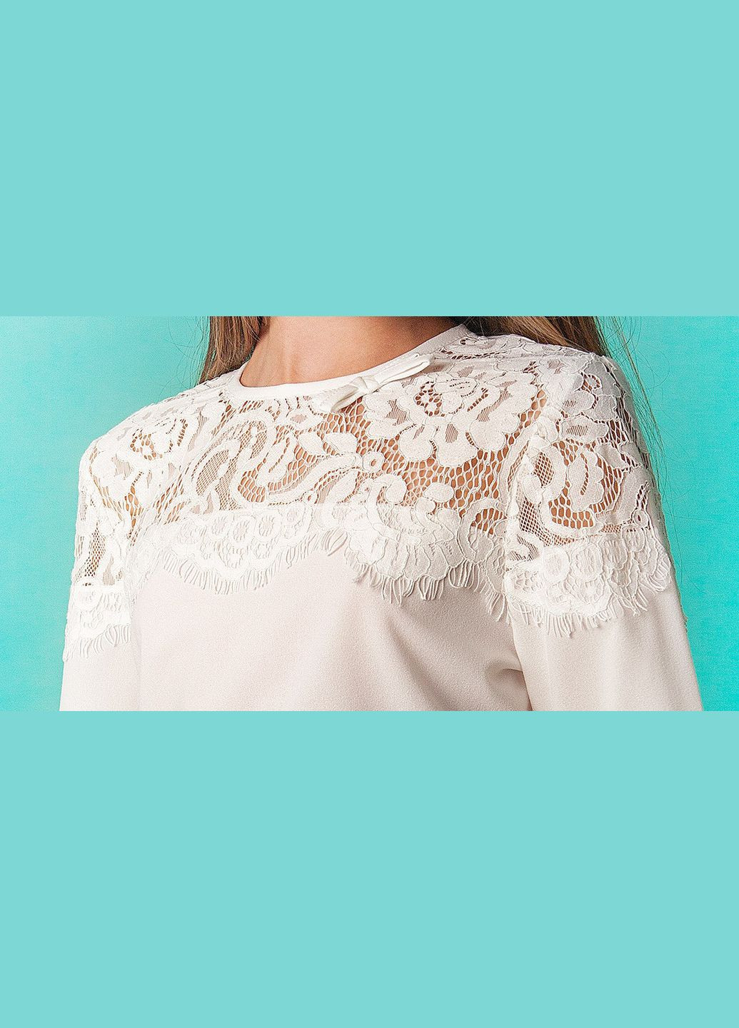 Блузка 8003 молочний Світ блуз (330615139)