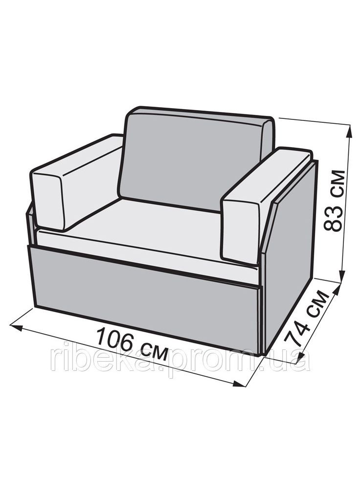 Раскладной маленький детский диван Котик ТМ No Brand (322500812)