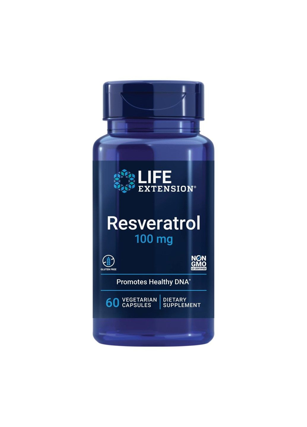Ресвератрол з Кверцетином Resveratrol 100мг - 60 вег.капсул Life Extension (285813575)