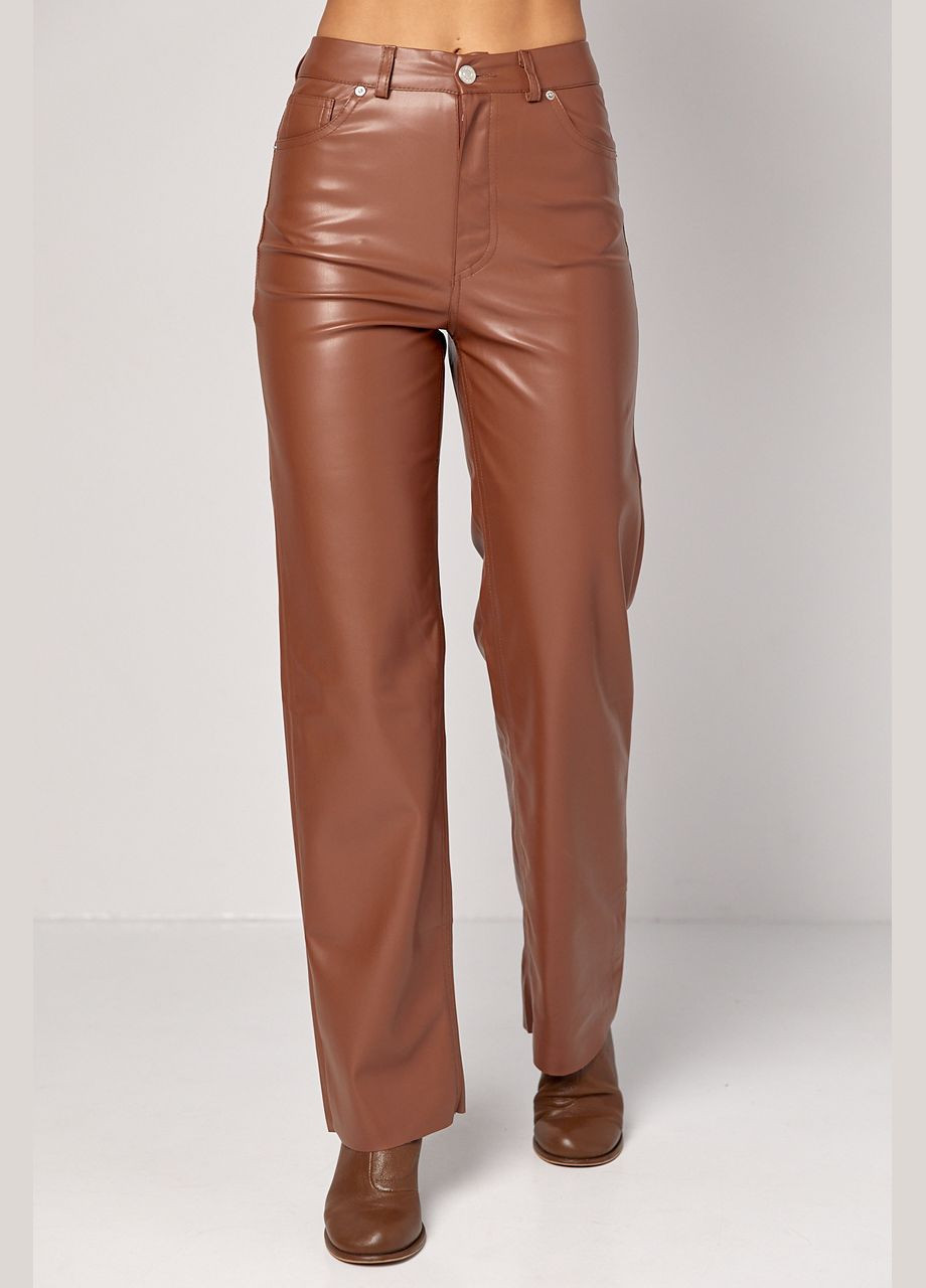 Жіночі брюки зі шкірозамінника Lurex (304251134)