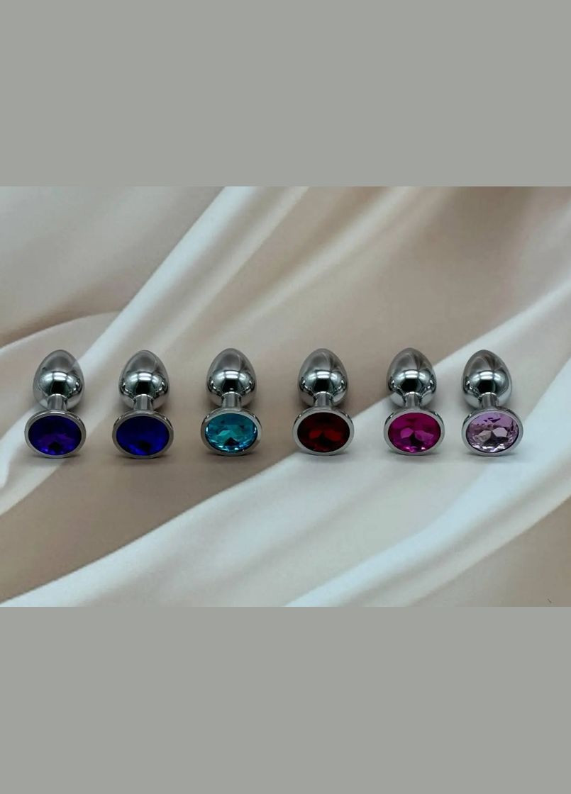 Анальна металева пробка з кристалом Плаг втулка для анальної стимуляції ануса фістингу та сексу S No Brand (322640246)