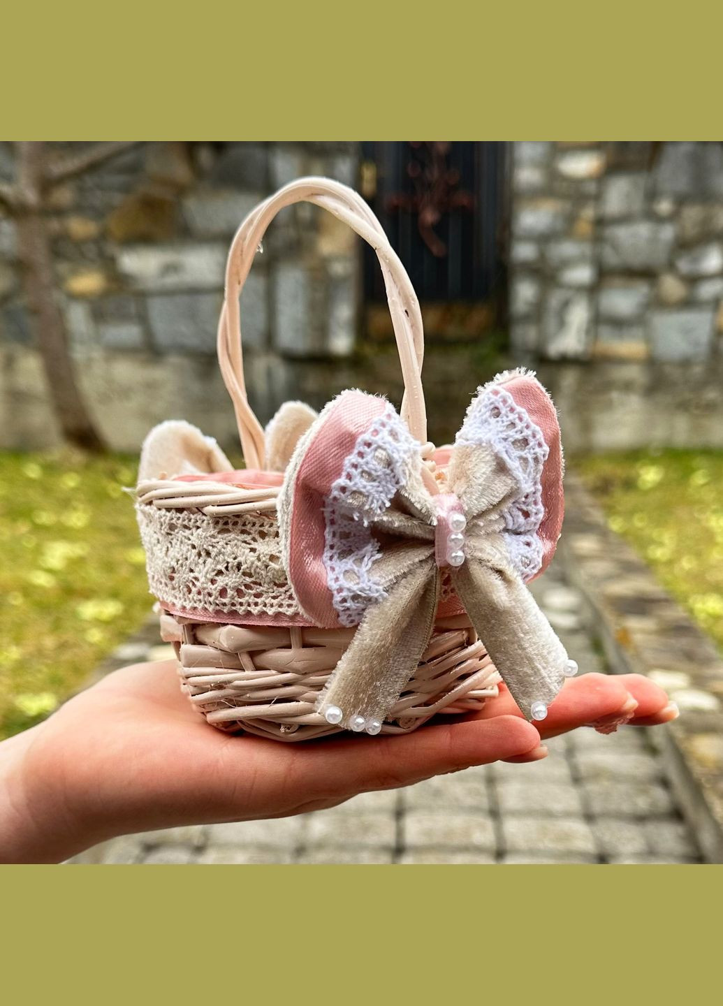 Великодній кошик 10х10х15 см hand-made MIS LT (322127853)