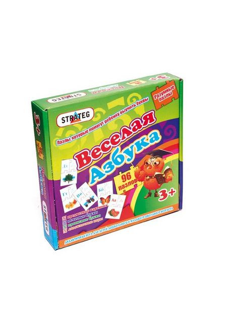 Развивающая игра-пазлы "Весёлая азбука" Strateg (290136102)