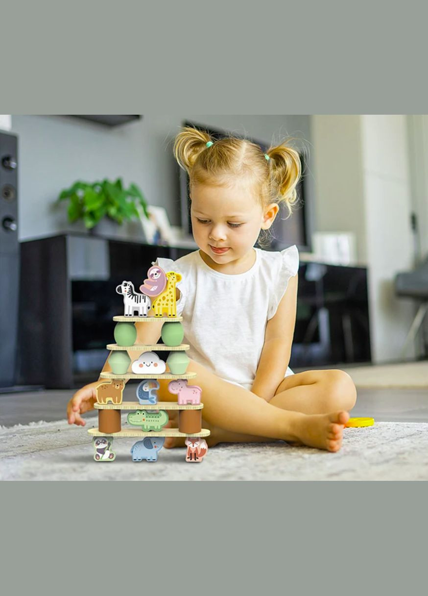 Дерев’яна гра-балансир Зоопарк Tooky toy (304625540)