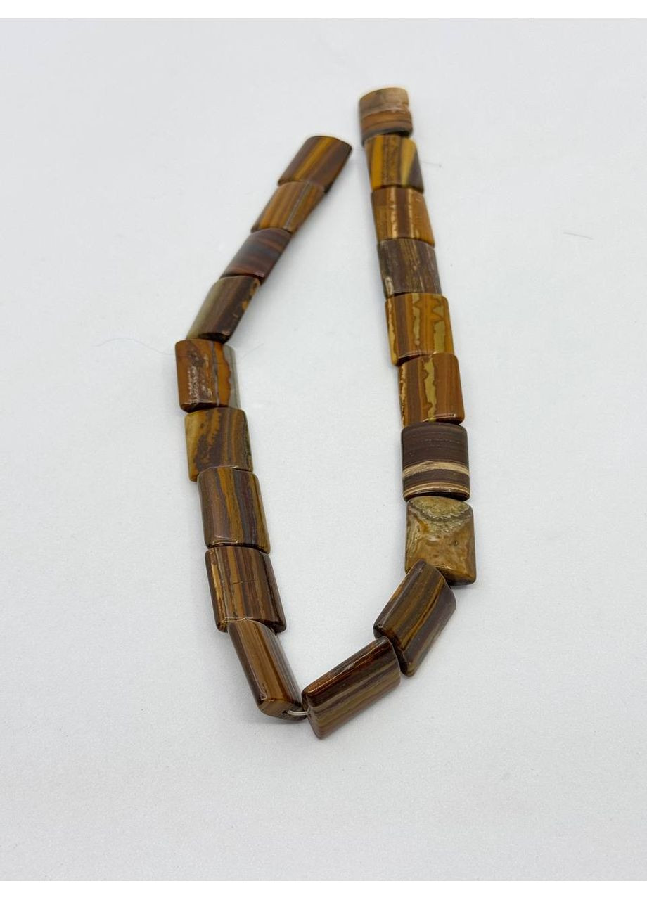 Тигровый глаз на нити без застежки 15*20 мм 40 см Коричневый No Brand (361319798)