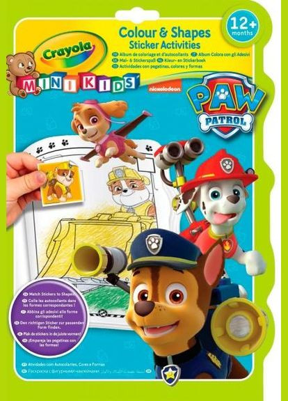 Розфарбовка для малюків c наклейками Щенячий патруль () Crayola 81-1373 (337092889)