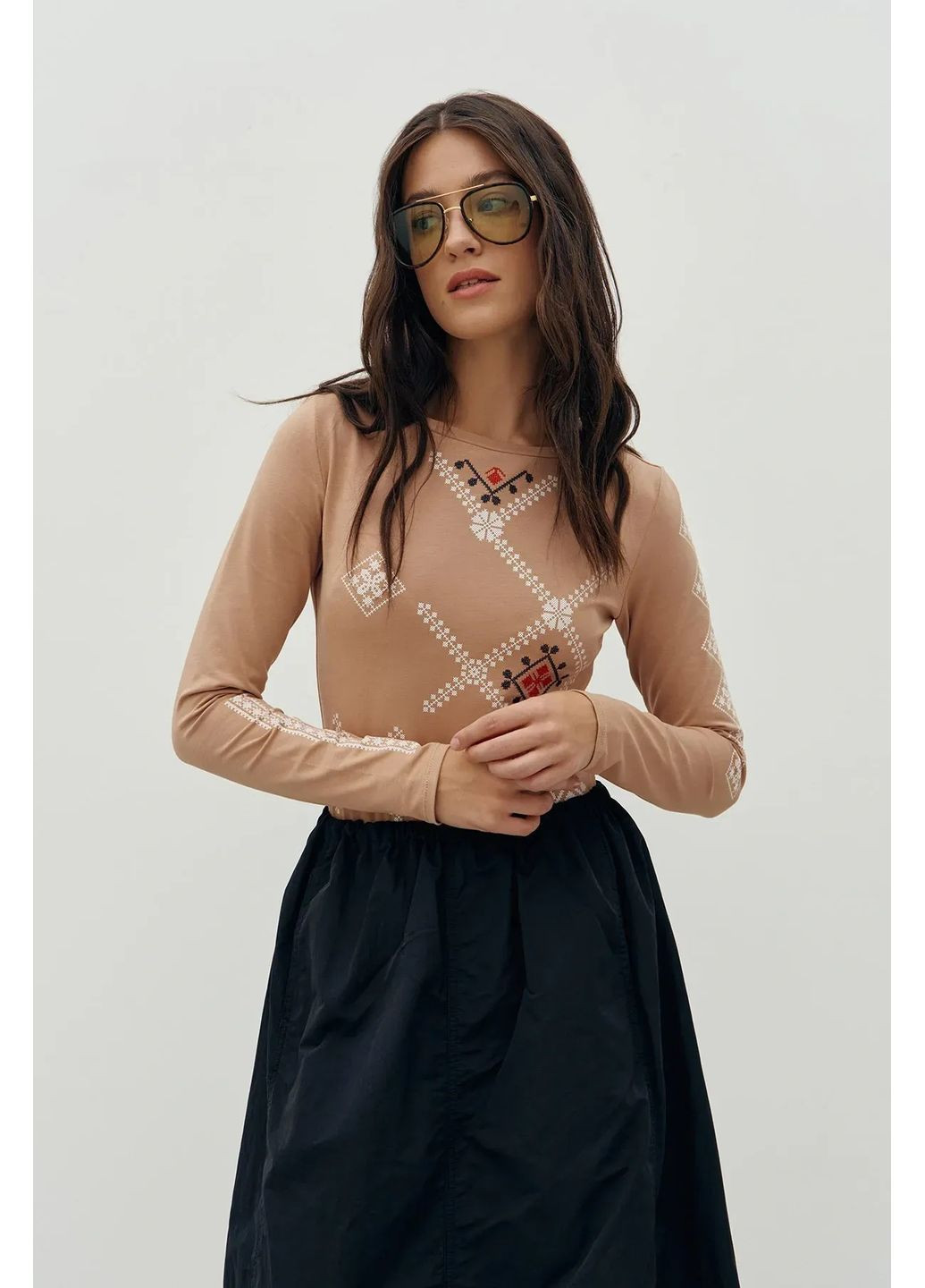 Боді з українським орнаментом, колір Бежевий Rica Mare (367831748)