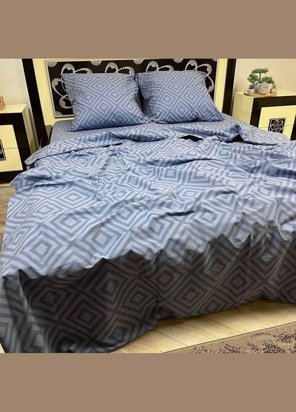 Постільна білизна бавовняна Карат Євро 200 x 220 Бязь Сіра 70 х 70 No Brand (332945938)