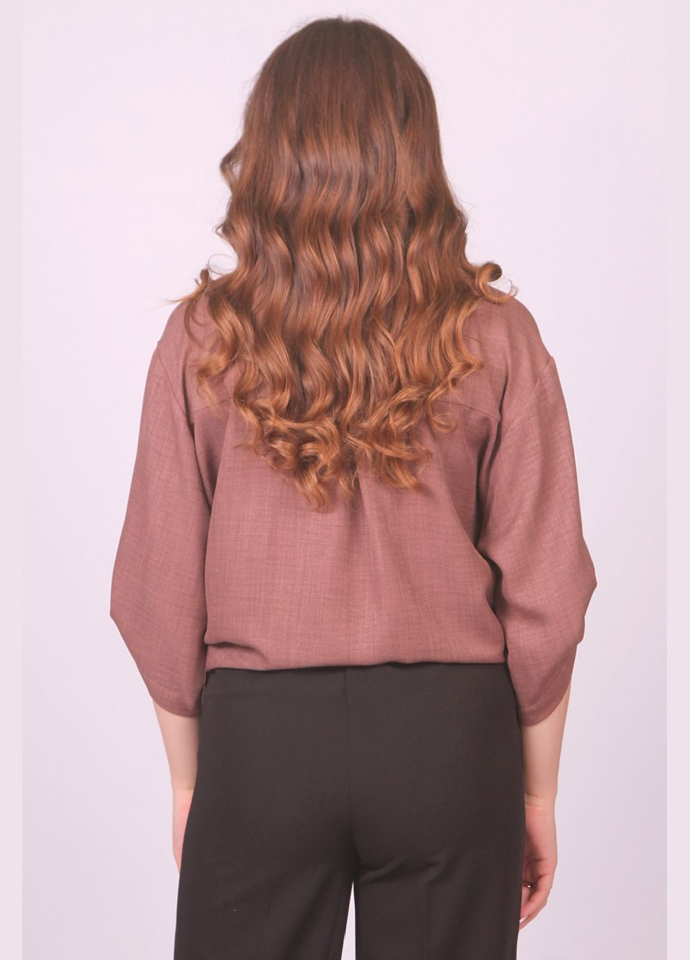 Сорочка вільного крою жіноча 042 меланж льон Актуаль (339726884)